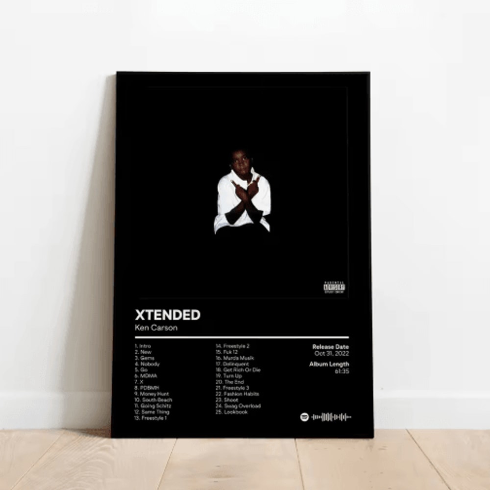 Ken Carson A Great Chaos Canvas Poster Hip Hop Album Wall Art For Modern Music Decor 1