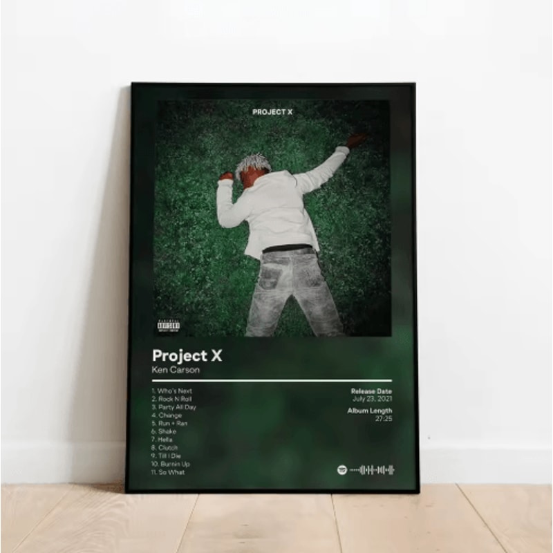 Ken Carson A Great Chaos Canvas Poster Hip Hop Album Wall Art For Modern Music Decor 4