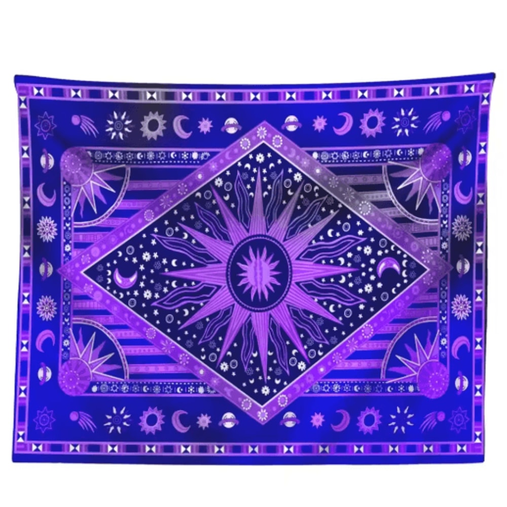Indian Mandala Tarot Tapestry Bohemian Hippie Wall Hanging For Aesthetic Room Decor 3