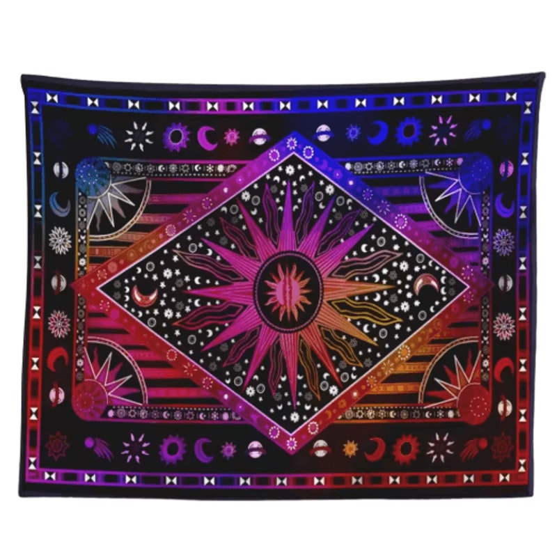 Indian Mandala Tarot Tapestry Bohemian Hippie Wall Hanging For Aesthetic Room Decor 5