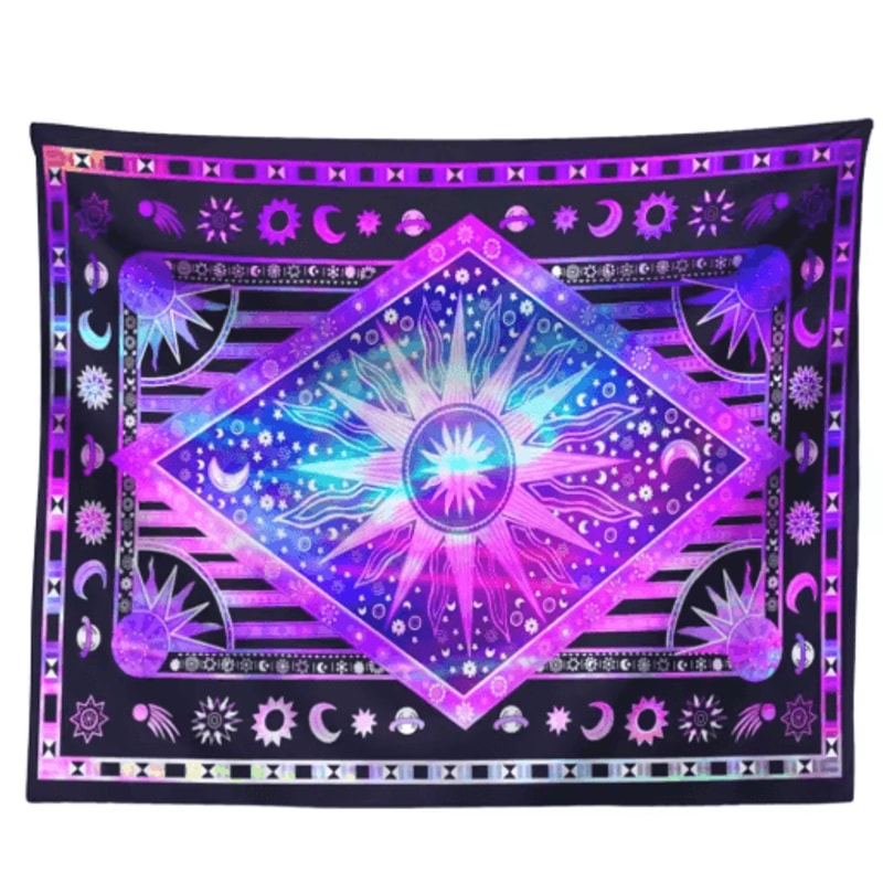 Indian Mandala Tarot Tapestry Bohemian Hippie Wall Hanging For Aesthetic Room Decor 6