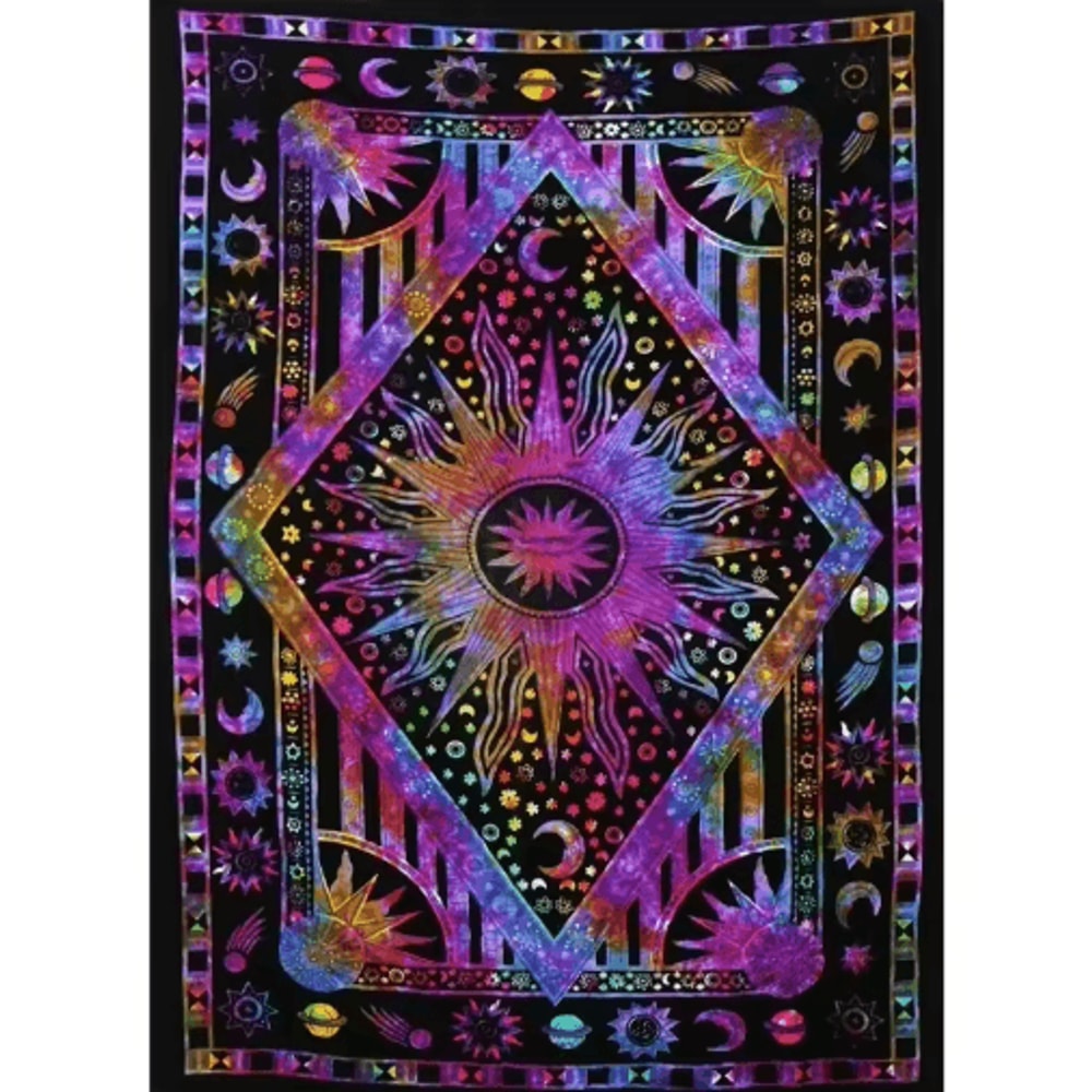 Indian Mandala Tarot Tapestry Bohemian Hippie Wall Hanging For Aesthetic Room Decor 8