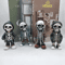 Cool Skeleton Figurine Mini Skull Resin Statue For Gothic Halloween Tabletop Decor 0
