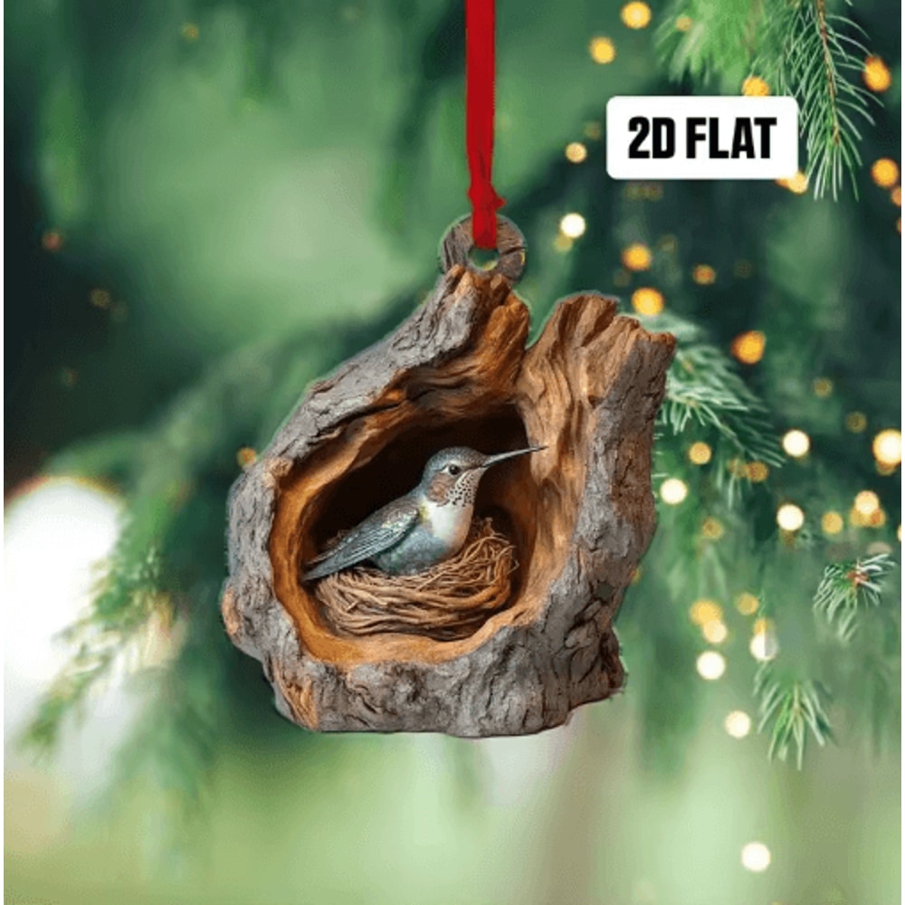 Cute Woodland Animal Acrylic Christmas Ornaments Bunny Owl Forest Friends Tree Decorations 6