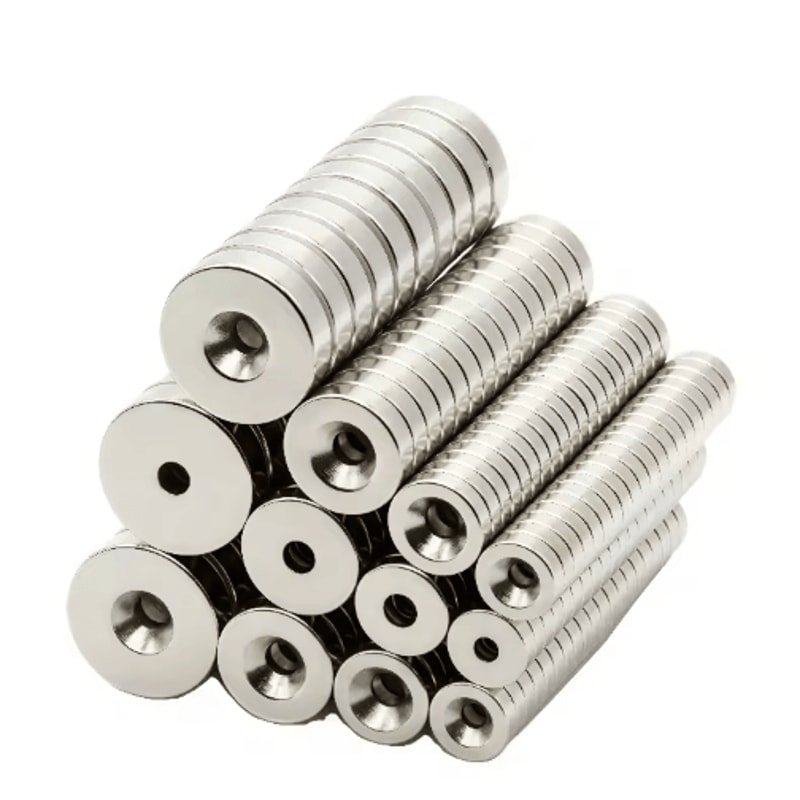 N52 Neodymium Countersunk Magnets Set Heavy Duty 30mm Strong Disc Magnets With Hole 10 PCS 3