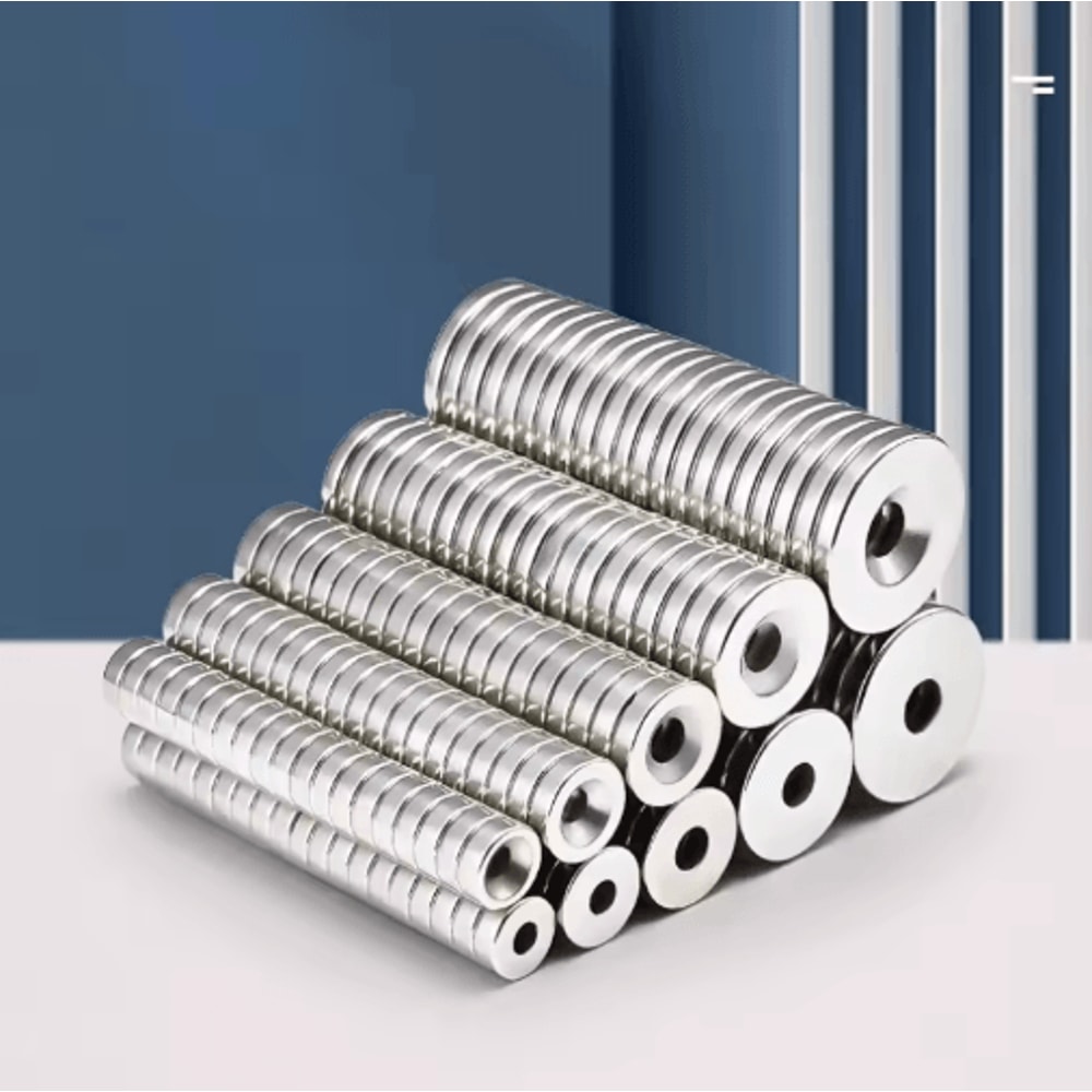 N52 Neodymium Countersunk Magnets Set Heavy Duty 30mm Strong Disc Magnets With Hole 10 PCS 4