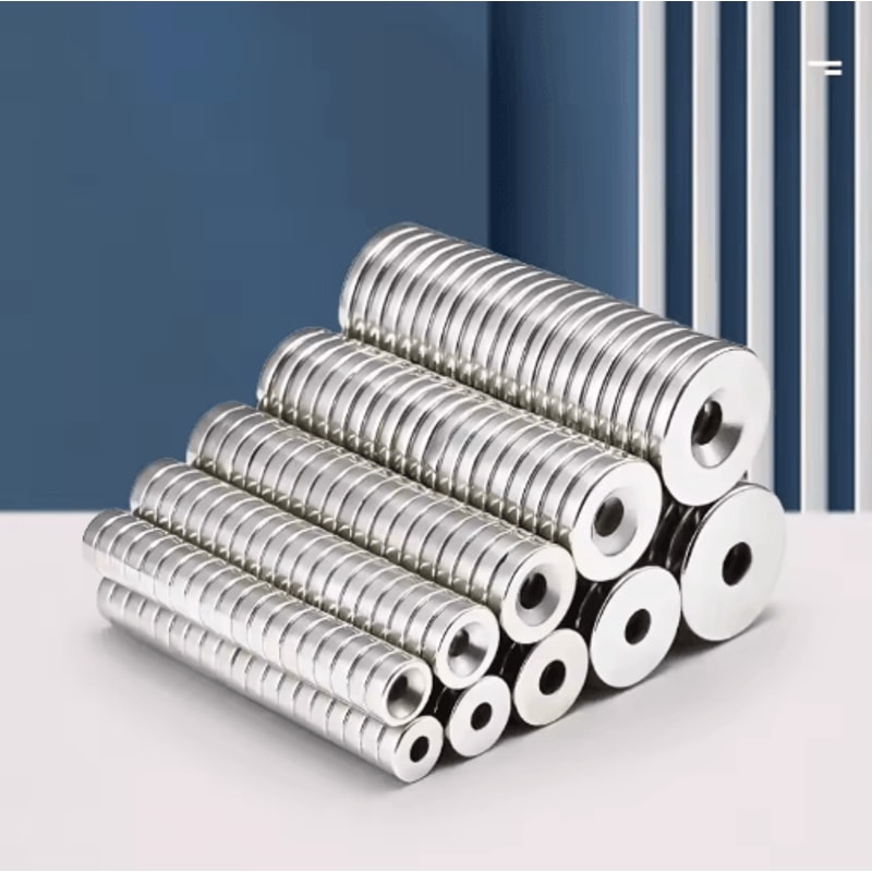 N52 Neodymium Countersunk Magnets Set Heavy Duty 30mm Strong Disc Magnets With Hole 10 PCS 4