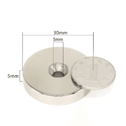 n52 neodymium countersunk magnets set – heavy duty 30mm strong disc magnets with hole (10 pcs)