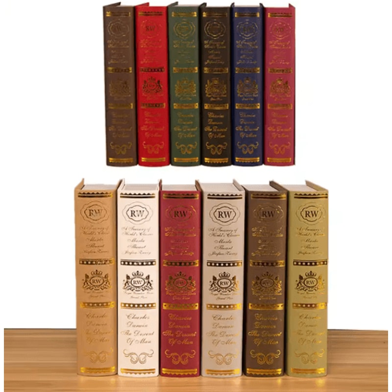 European Vintage Decorative Fake Books Retro Simulation Book Props For Stylish Home Decor 3