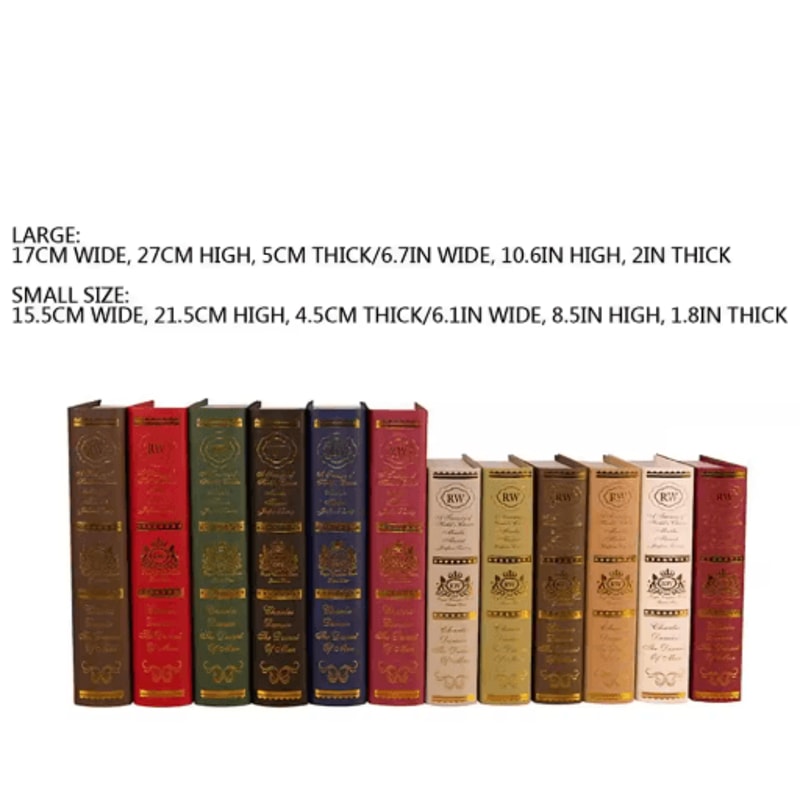 European Vintage Decorative Fake Books Retro Simulation Book Props For Stylish Home Decor 5