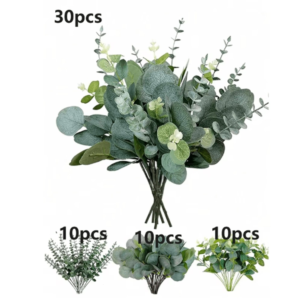 Artificial Eucalyptus Bouquet Set Realistic Greenery Stems For Home Wedding Decor 369 PCS 2