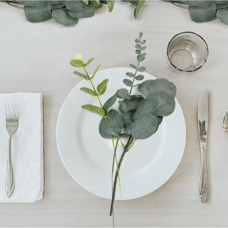 Artificial Eucalyptus Bouquet Set Realistic Greenery Stems For Home Wedding Decor 369 PCS 4