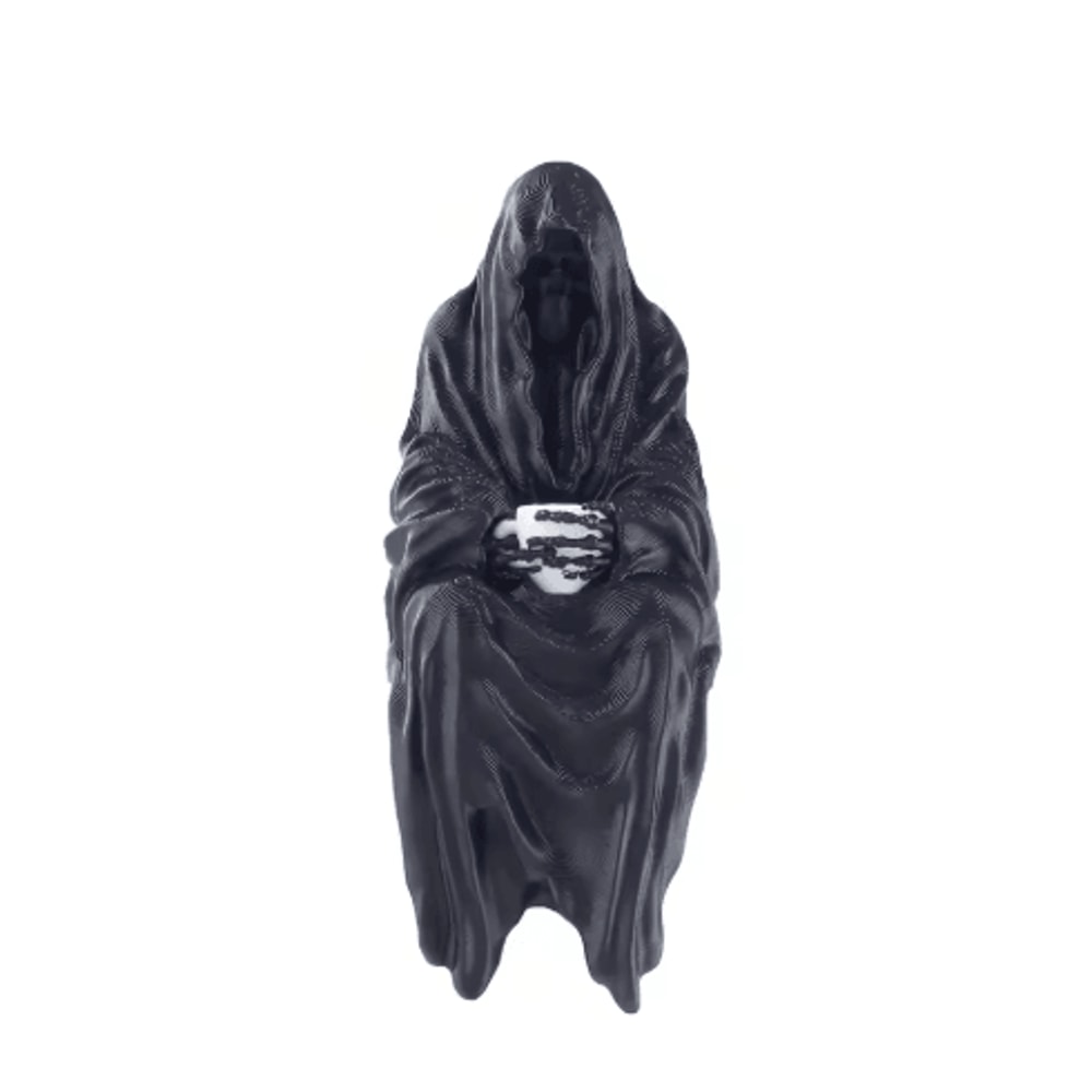 Gothic Hooded Cloaked Statue Dark Aesthetic Figurine For Desk Shelf Decor 2
