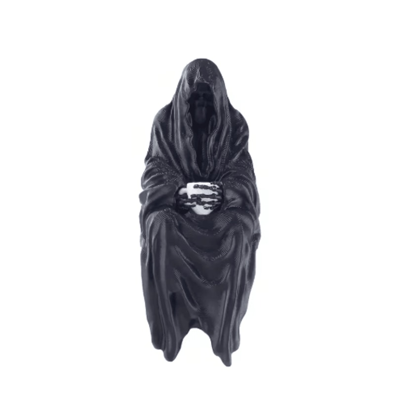 Gothic Hooded Cloaked Statue Dark Aesthetic Figurine For Desk Shelf Decor 2