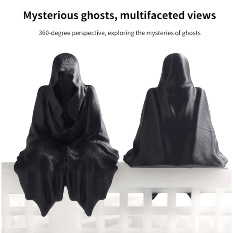 Gothic Hooded Cloaked Statue Dark Aesthetic Figurine For Desk Shelf Decor 3