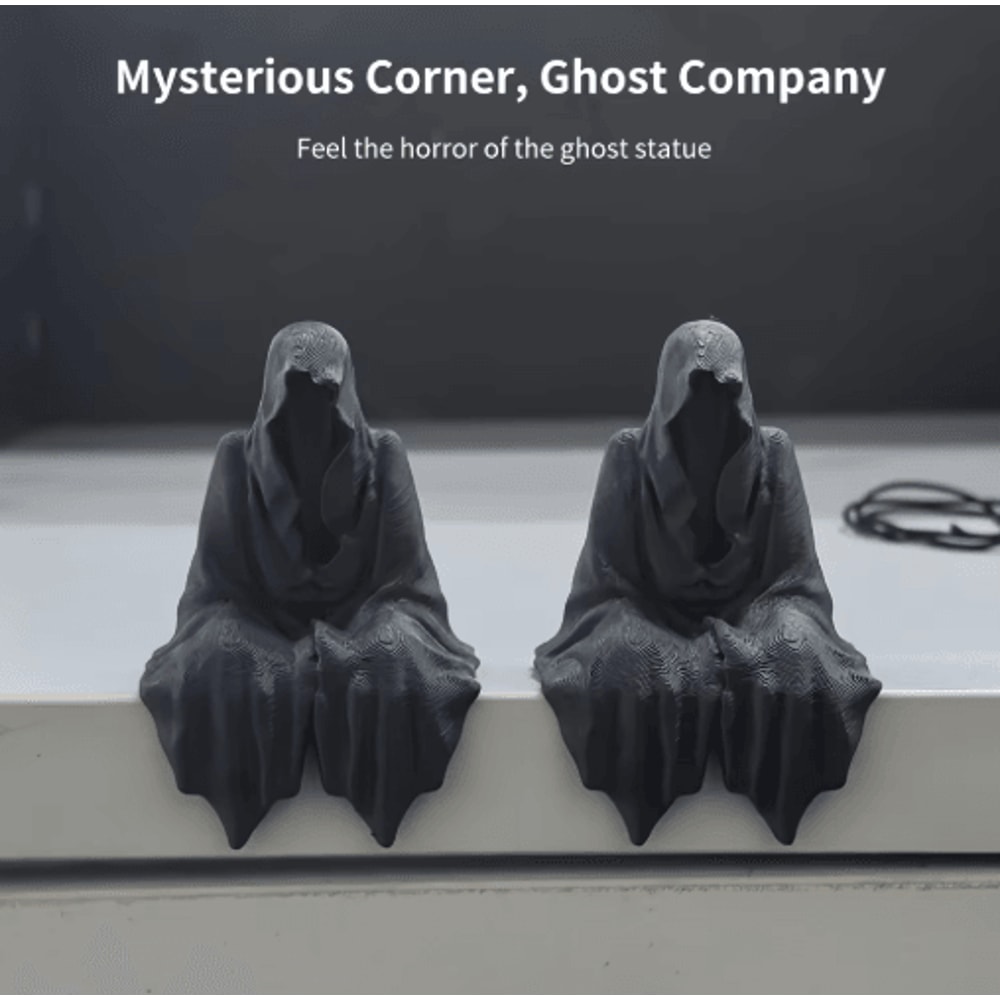 Gothic Hooded Cloaked Statue Dark Aesthetic Figurine For Desk Shelf Decor 6