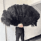 Luxury Ostrich Feather Folding Fan Large Burlesque Dance Stage Performance Fan 100130cm 11
