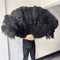 Luxury Ostrich Feather Folding Fan Large Burlesque Dance Stage Performance Fan 100130cm 11