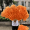 Luxury Ostrich Feather Folding Fan Large Burlesque Dance Stage Performance Fan 100130cm 12