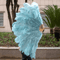 Luxury Ostrich Feather Folding Fan Large Burlesque Dance Stage Performance Fan 100130cm 2