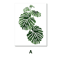 Nordic Botanical Canvas Wall Art Monstera Tropical Leaf Prints For Modern Home Decor 2