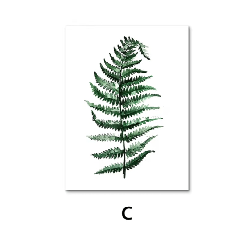 Nordic Botanical Canvas Wall Art Monstera Tropical Leaf Prints For Modern Home Decor 5