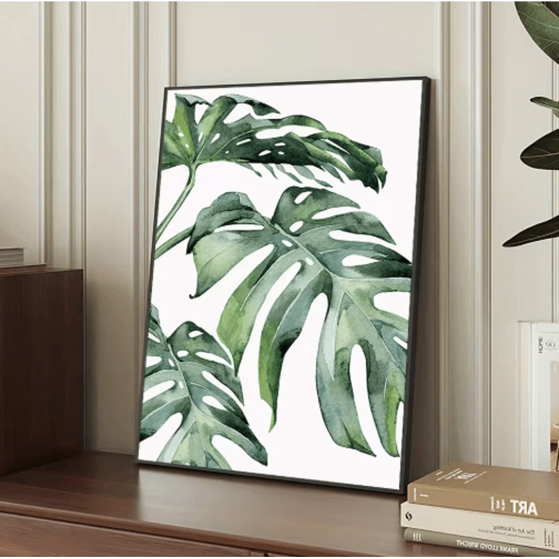 Nordic Botanical Canvas Wall Art Monstera Tropical Leaf Prints For Modern Home Decor 9