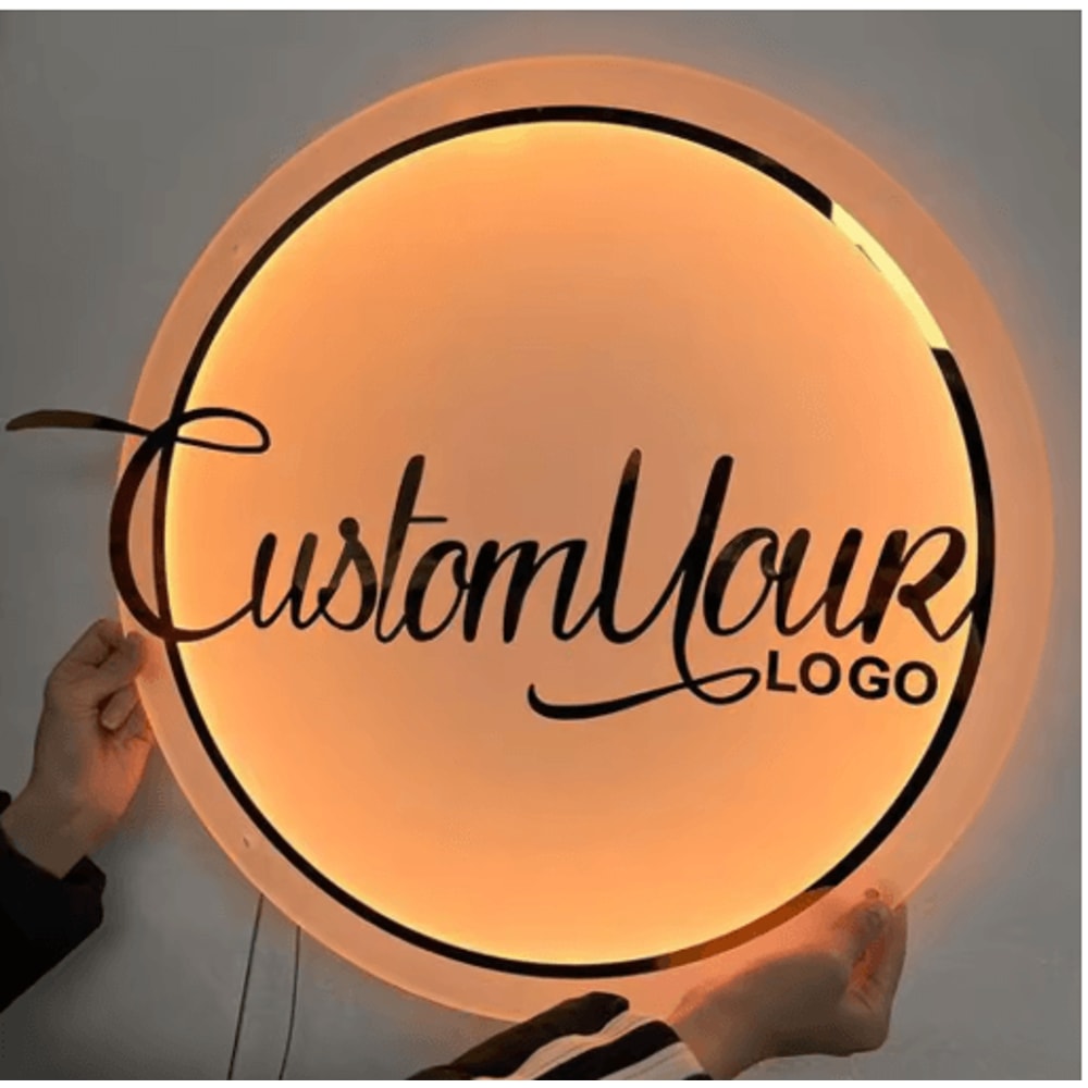 Custom LED Acrylic Logo Sign Backlit Neon Style Wall Sign For Salon Business Studio Branding 1