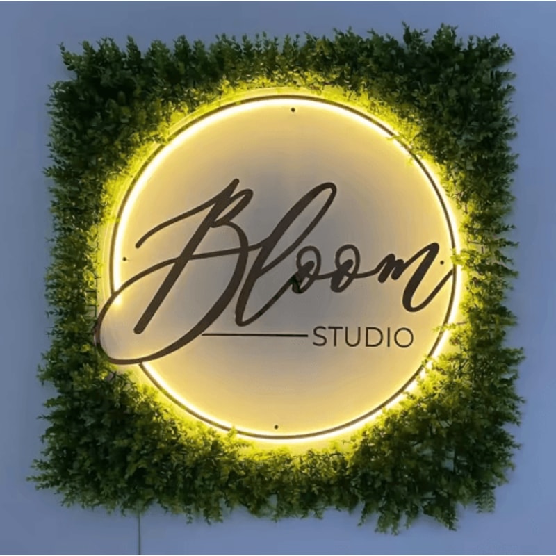 Custom LED Acrylic Logo Sign Backlit Neon Style Wall Sign For Salon Business Studio Branding 0