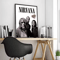 Nirvana Rock Band Canvas Poster Grunge Calligraphy Wall Art For Music Room Decor 12