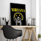 Nirvana Rock Band Canvas Poster Grunge Calligraphy Wall Art For Music Room Decor 7