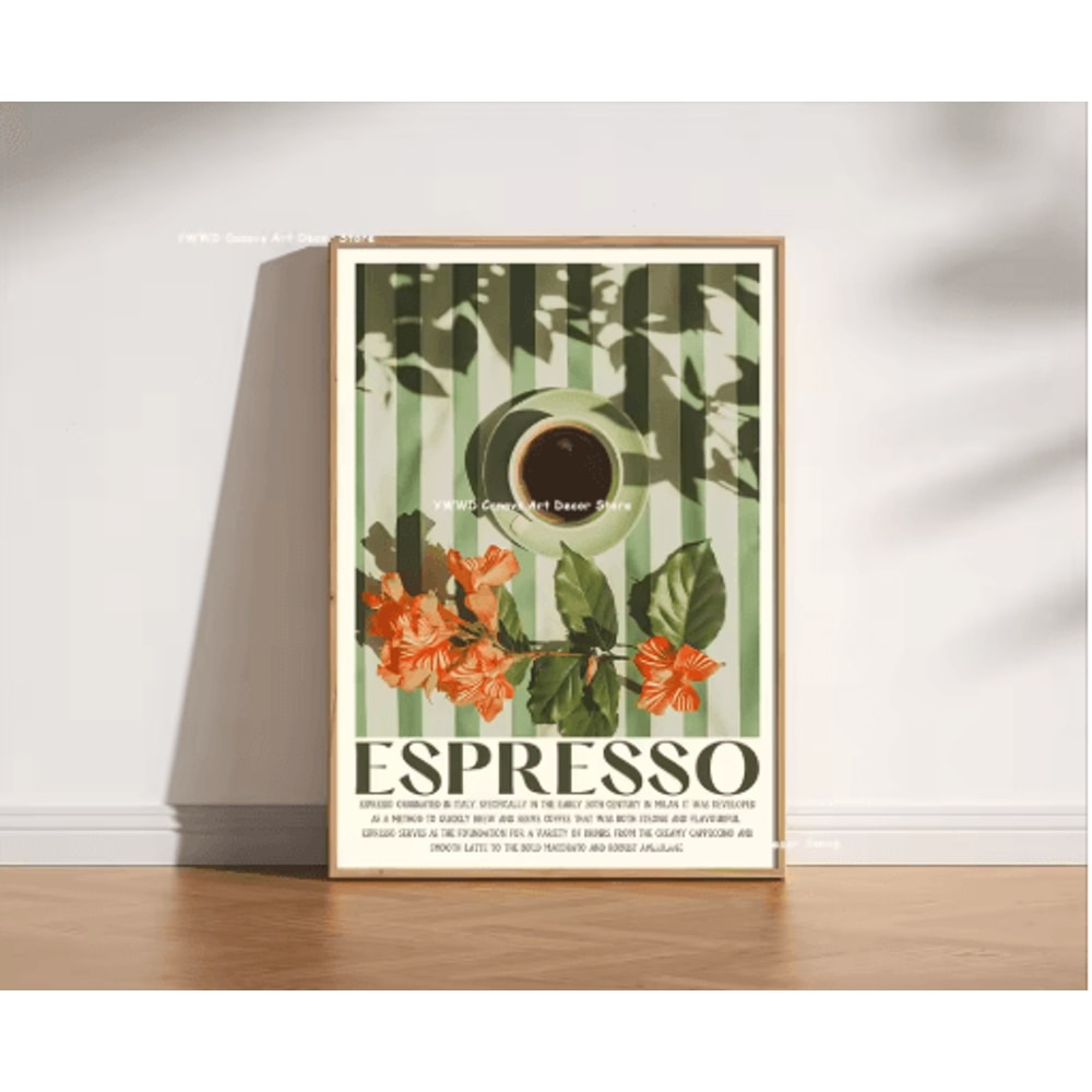 Buongiorno Espresso Canvas Wall Art Modern Coffee Kitchen Decor Print 19