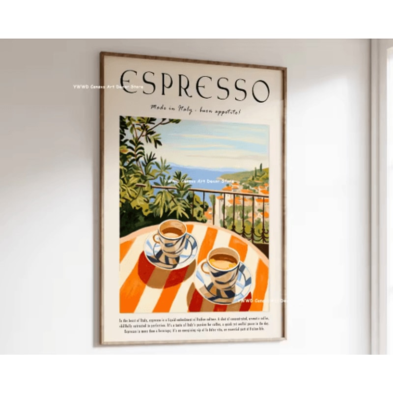 Buongiorno Espresso Canvas Wall Art Modern Coffee Kitchen Decor Print 26
