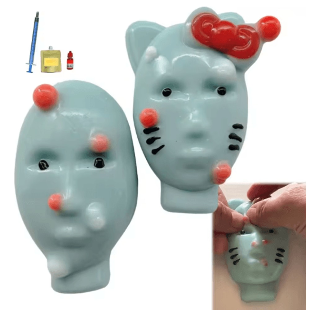 Reusable Pimple Popper Stress Relief Toy Funny Acne Decompression Fidget Gift Set 7