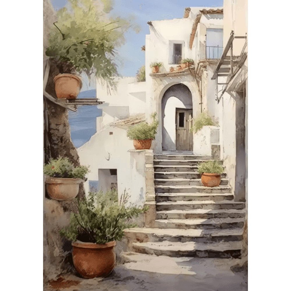 Retro Olive Tree Lemon Canvas Wall Art Elegant Mediterranean Botanical Decor 2