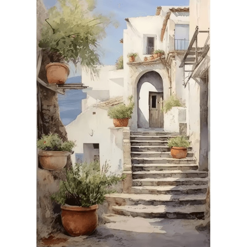 Retro Olive Tree Lemon Canvas Wall Art Elegant Mediterranean Botanical Decor 2