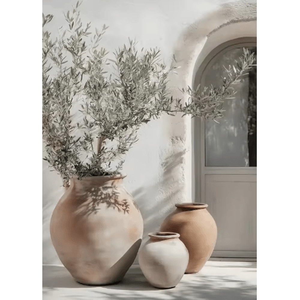 Retro Olive Tree Lemon Canvas Wall Art Elegant Mediterranean Botanical Decor 3