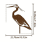 Rusted Metal Crane Garden Statue Weather Resistant Heron Yard Art Sculpture 1