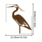 Rusted Metal Crane Garden Statue Weather Resistant Heron Yard Art Sculpture 1