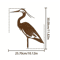 Rusted Metal Crane Garden Statue Weather Resistant Heron Yard Art Sculpture 4