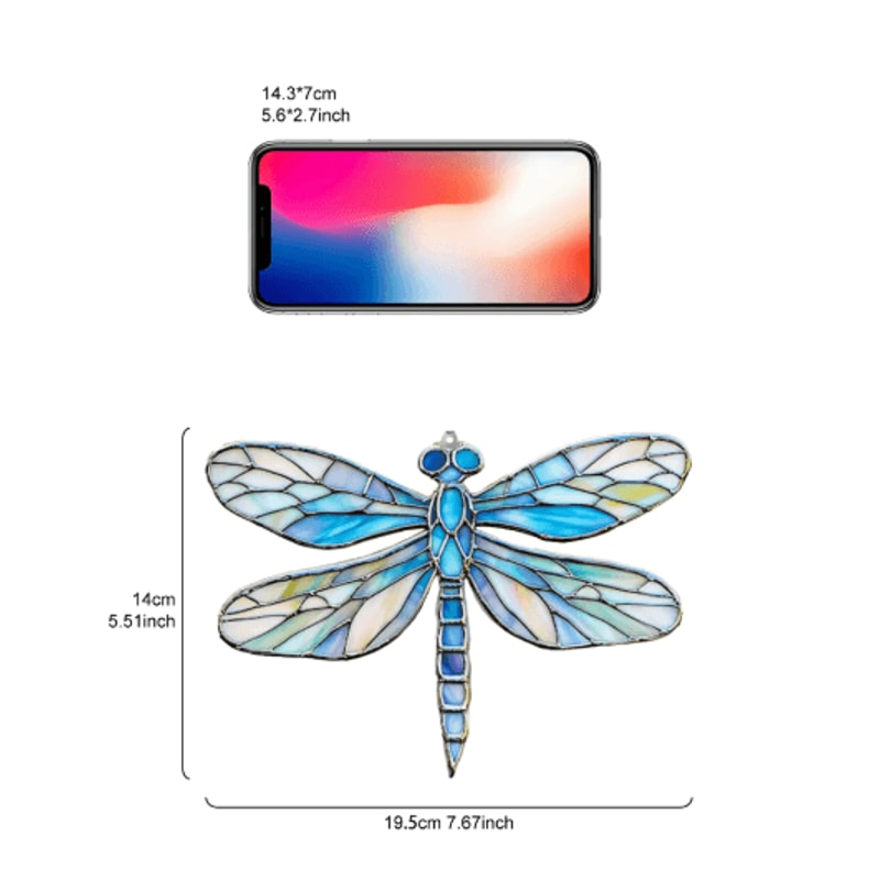 Colorful Acrylic Dragonfly Suncatcher Hanging Window Garden Decor 4