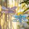 Colorful Acrylic Dragonfly Suncatcher Hanging Window Garden Decor 0