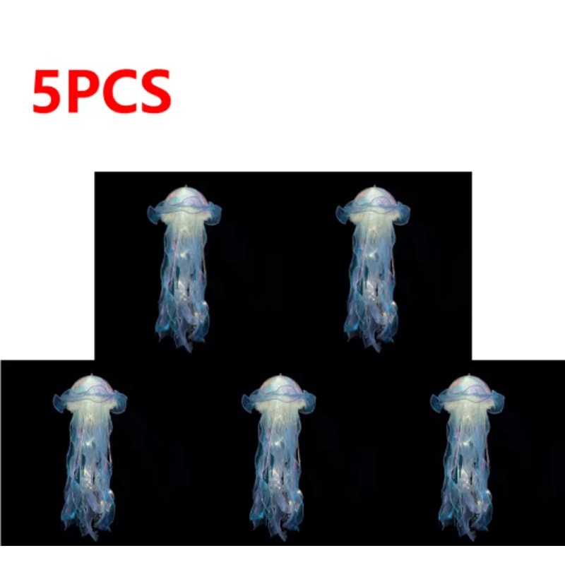 Gradient Jellyfish LED Hanging Night Light Colorful Ambient Pendant Lamp 1