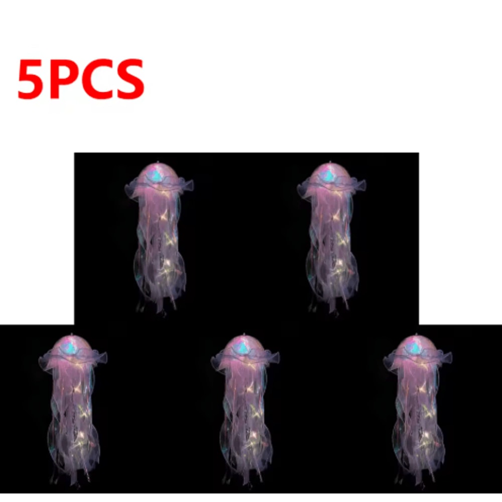 Gradient Jellyfish LED Hanging Night Light Colorful Ambient Pendant Lamp 11
