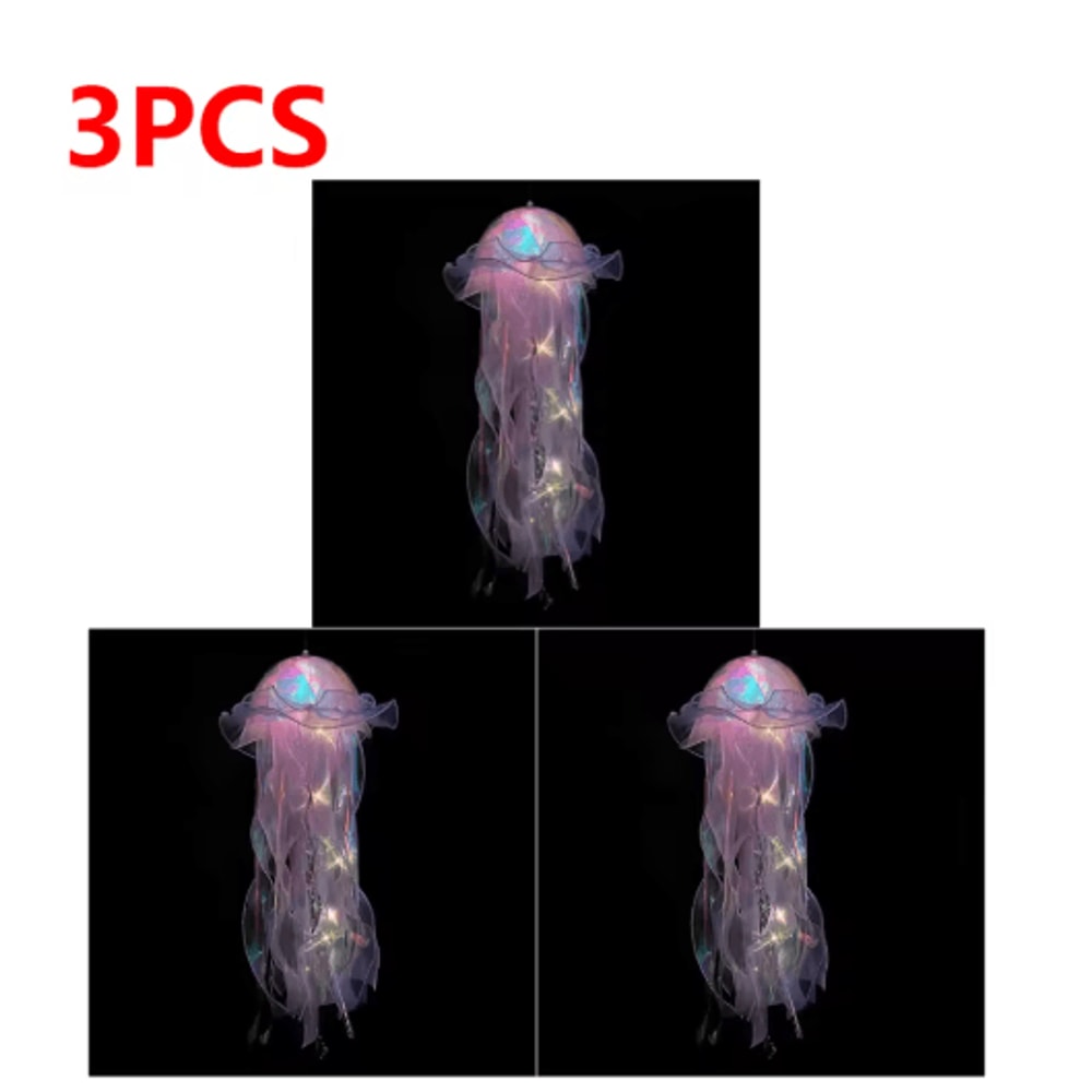 Gradient Jellyfish LED Hanging Night Light Colorful Ambient Pendant Lamp 13