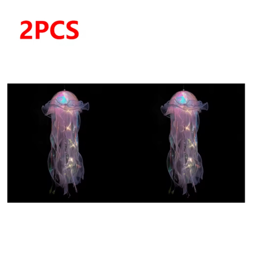 Gradient Jellyfish LED Hanging Night Light Colorful Ambient Pendant Lamp 14