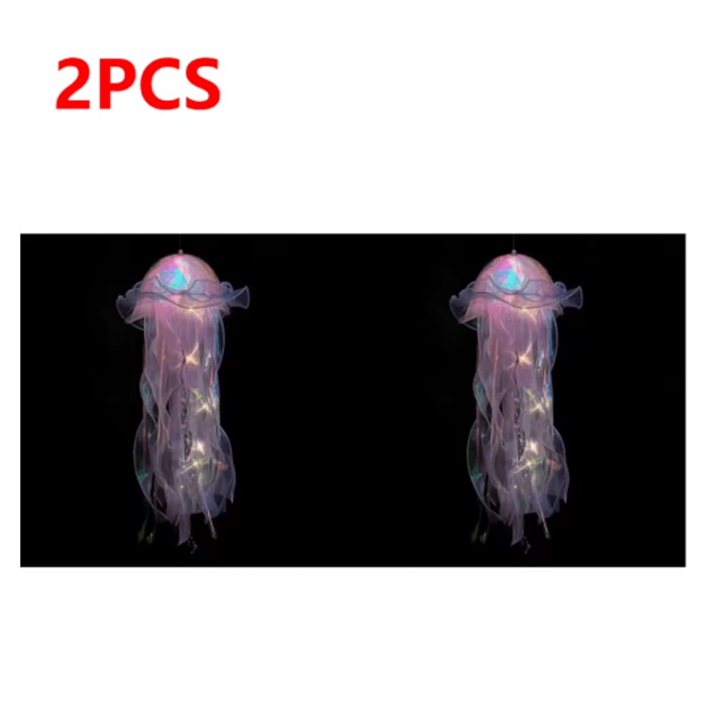 Gradient Jellyfish LED Hanging Night Light Colorful Ambient Pendant Lamp 14