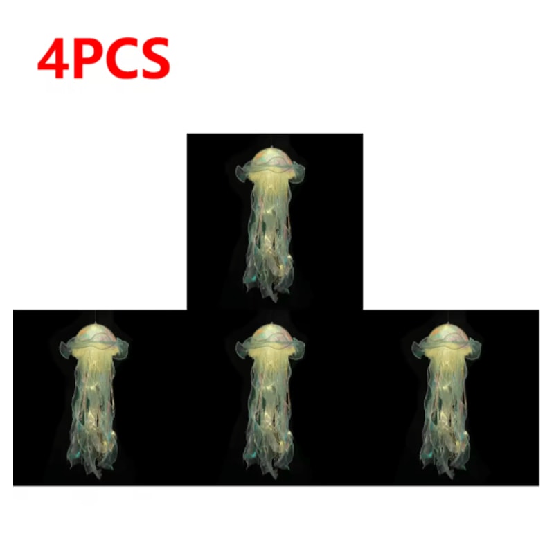 Gradient Jellyfish LED Hanging Night Light Colorful Ambient Pendant Lamp 15