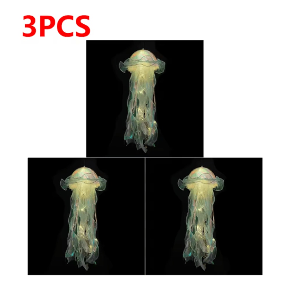 Gradient Jellyfish LED Hanging Night Light Colorful Ambient Pendant Lamp 16