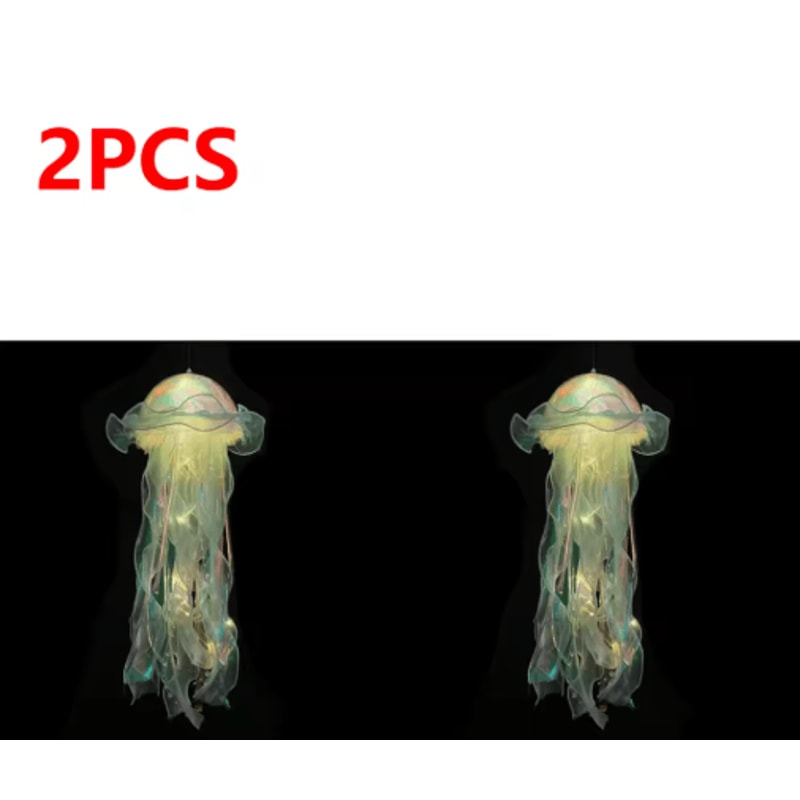 Gradient Jellyfish LED Hanging Night Light Colorful Ambient Pendant Lamp 17
